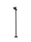 Preview: Nova Luce LED Wegeleuchte Darma drehbar 7W warmweiss 3000K IP65 salzwasserfest Schwarz Aluminium 83,5cm 9030115