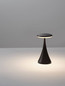 Preview: Nova Luce LED Akku-Tischleuchte Elbo dimmbar 2W warmweiss 3000K USB IP54 Schwarz Aluminium Ø9cm 9030133