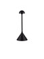 Preview: Nova Luce LED Akku-Tischleuchte Dalt dimmbar 1W warmweiss 3000K USB IP54 Schwarz Aluminium Ø9,5cm 9030143