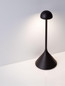 Preview: Nova Luce LED Akku-Tischleuchte Dalt dimmbar 1W warmweiss 3000K USB IP54 Schwarz Aluminium Ø9,5cm 9030143