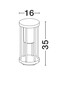 Preview: Nova Luce Wegeleuchte Elysium E27 IP65 salzwasserfest Schwarz Aluminium 35cm 9030152