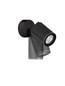 Preview: Nova Luce Außen-Wandleuchte Spy schwenkbar GU10 IP65 salzwasserfest Schwarz Aluminium Ø7cm 9030154