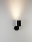 Preview: Nova Luce Außen-Wandleuchte Spy schwenkbar GU10 IP65 salzwasserfest Schwarz Aluminium Ø7cm 9030154