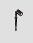 Preview: Nova Luce Erdspießleuchte Spy schwenkbar GU10 IP65 salzwasserfest Schwarz Aluminium 19cm 9030155