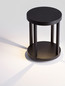 Preview: Nova Luce LED Sockelleuchte Optus 9W warmweiss 3000K IP65 salzwasserfest Schwarz Aluminium 28cm 9030162