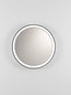 Preview: Nova Luce LED Spiegel Onar 21W warmweiss 3000K IP44 Schwarz Aluminium Spiegelglas Ø58cm 9030501