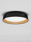 Preview: Nova Luce LED Deckenleuchte Sigi dimmbar 40W warmweiss 3000K Schwarz Holz Aluminium Metall Ø45cm 9030503