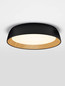 Preview: Nova Luce LED Deckenleuchte Sigi dimmbar 40W warmweiss 3000K Schwarz Holz Aluminium Metall Ø45cm 9030503