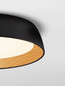 Preview: Nova Luce LED Deckenleuchte Sigi dimmbar 40W warmweiss 3000K Schwarz Holz Aluminium Metall Ø45cm 9030503