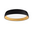 Preview: Nova Luce LED Deckenleuchte Sigi dimmbar 50W warmweiss 3000K Schwarz Holz Aluminium Metall Ø60cm 9030505