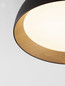 Preview: Nova Luce LED Deckenleuchte Sigi dimmbar 50W warmweiss 3000K Schwarz Holz Aluminium Metall Ø60cm 9030505