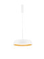 Preview: Nova Luce LED Pendelleuchte Sigi dimmbar 40W warmweiss 3000K Weiß Aluminium Metall Ø45cm 9030506