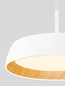 Preview: Nova Luce LED Pendelleuchte Sigi dimmbar 40W warmweiss 3000K Weiß Aluminium Metall Ø45cm 9030506