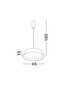 Preview: Nova Luce LED Pendelleuchte Sigi dimmbar 40W warmweiss 3000K Weiß Aluminium Metall Ø45cm 9030506