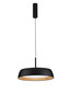 Preview: Nova Luce LED Pendelleuchte Sigi dimmbar 40W warmweiss 3000K Schwarz Aluminium Metall Ø45cm 9030507