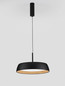 Preview: Nova Luce LED Pendelleuchte Sigi dimmbar 40W warmweiss 3000K Schwarz Aluminium Metall Ø45cm 9030507