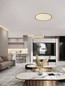 Preview: Nova Luce LED Deckenleuchte Aoton dimmbar 55W CCT warm-/neutralweiss 2700/3000/4000K Gold Aluminium Metall Ø60cm 9030513
