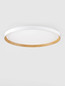 Preview: Nova Luce LED Deckenleuchte Vomos dimmbar 55W CCT warm-/neutralweiss 2700/3000/4000K Weiß Holz Aluminium Metall Ø60cm 9030516