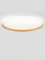 Preview: Nova Luce LED Deckenleuchte Vomos dimmbar 55W CCT warm-/neutralweiss 2700/3000/4000K Weiß Holz Aluminium Metall Ø60cm 9030516