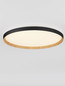 Preview: Nova Luce LED Deckenleuchte Vomos dimmbar 55W CCT warm-/neutralweiss 2700/3000/4000K Schwarz Holz Aluminium Metall Ø60cm 9030517