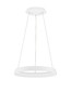 Preview: Nova Luce LED Pendelleuchte Ormi dimmbar 38W CCT warmweiss 2700/3000K Weiß Aluminium Ø45cm 9030518
