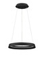 Preview: Nova Luce LED Pendelleuchte Ormi dimmbar 38W CCT warmweiss 2700/3000K Schwarz Aluminium Ø45cm 9030519