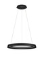 Preview: Nova Luce LED Pendelleuchte Ormi dimmbar 52W CCT warmweiss 2700/3000K Schwarz Aluminium Ø60cm 9030522