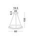 Preview: Nova Luce LED Pendelleuchte Ormi dimmbar 52W CCT warmweiss 2700/3000K Schwarz Aluminium Ø60cm 9030522