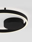 Preview: Nova Luce LED Deckenleuchte Hedra dimmbar 40W warmweiss 3000K Schwarz Aluminium Metall Ø40cm 9030525