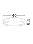 Preview: Nova Luce LED Deckenleuchte Roi dimmbar 37W CCT warm-/neutralweiss 2700/3000/4000K Schwarz Aluminium Metall Ø40cm 9030532