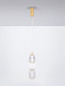 Preview: Nova Luce LED Pendelleuchte Movil dimmbar 28W warmweiss 3000K Opal Platingold Glas Metall Ø17cm 9030537