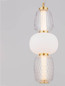 Preview: Nova Luce LED Pendelleuchte Movil dimmbar 28W warmweiss 3000K Opal Platingold Glas Metall Ø17cm 9030537