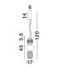 Preview: Nova Luce LED Pendelleuchte Movil dimmbar 28W warmweiss 3000K Opal Platingold Glas Metall Ø17cm 9030537