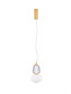 Preview: Nova Luce LED Pendelleuchte Movil dimmbar 18W warmweiss 3000K Opal Platingold Glas Metall Ø17cm 9030538