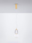 Preview: Nova Luce LED Pendelleuchte Movil dimmbar 18W warmweiss 3000K Opal Platingold Glas Metall Ø17cm 9030538
