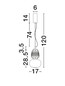 Preview: Nova Luce LED Pendelleuchte Movil dimmbar 18W warmweiss 3000K Opal Platingold Glas Metall Ø17cm 9030538
