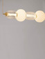 Preview: Nova Luce LED Pendelleuchte Movil dimmbar 42W warmweiss 3000K Opal Platingold Glas Metall 110x17cm 9030539