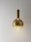 Preview: Nova Luce LED Pendelleuchte Nostos dimmbar 6W warmweiss 3000K Gold Weiß Glas Metall Ø25cm 9030541