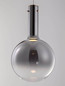 Preview: Nova Luce LED Pendelleuchte Nostos dimmbar 6W warmweiss 3000K Gold Weiß Rauchgrau Glas Metall Ø25cm 9030542