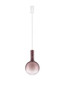 Preview: Nova Luce LED Pendelleuchte Nostos dimmbar 6W warmweiss 3000K Braun Gold Weiß Glas Metall Ø25cm 9030543