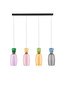 Preview: Nova Luce LED Pendelleuchte Pluma 20W warmweiss 3000K Mehrfarbig Glas Metall 96x15cm 9030548