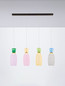 Preview: Nova Luce LED Pendelleuchte Pluma 20W warmweiss 3000K Mehrfarbig Glas Metall 96x15cm 9030548