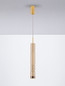 Preview: Nova Luce LED Pendelleuchte Bento 7W warmweiss 3000K Cognac Messinggold Glas Metall Ø8cm 9030550