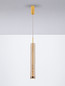 Preview: Nova Luce LED Pendelleuchte Bento 7W warmweiss 3000K Cognac Messinggold Glas Metall Ø8cm 9030550