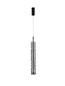 Preview: Nova Luce LED Pendelleuchte Bento 7W warmweiss 3000K Rauchgrau Schwarz Glas Metall Ø8cm 9030551