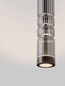 Preview: Nova Luce LED Pendelleuchte Bento 7W warmweiss 3000K Rauchgrau Schwarz Glas Metall Ø8cm 9030551