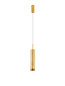 Preview: Nova Luce LED Pendelleuchte Bento 7W warmweiss 3000K Cognac Messinggold Glas Metall Ø8cm 9030552