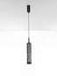 Preview: Nova Luce LED Pendelleuchte Bento 7W warmweiss 3000K Rauchgrau Schwarz Glas Metall Ø8cm 9030553