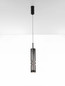 Preview: Nova Luce LED Pendelleuchte Bento 7W warmweiss 3000K Rauchgrau Schwarz Glas Metall Ø8cm 9030553