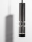 Preview: Nova Luce LED Pendelleuchte Bento 7W warmweiss 3000K Rauchgrau Schwarz Glas Metall Ø8cm 9030553